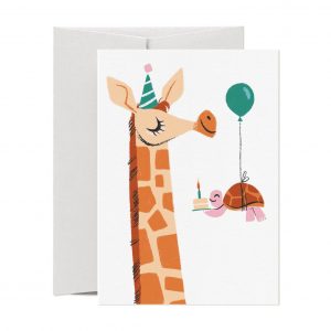 Giraffe & Tortoise Birthday Card